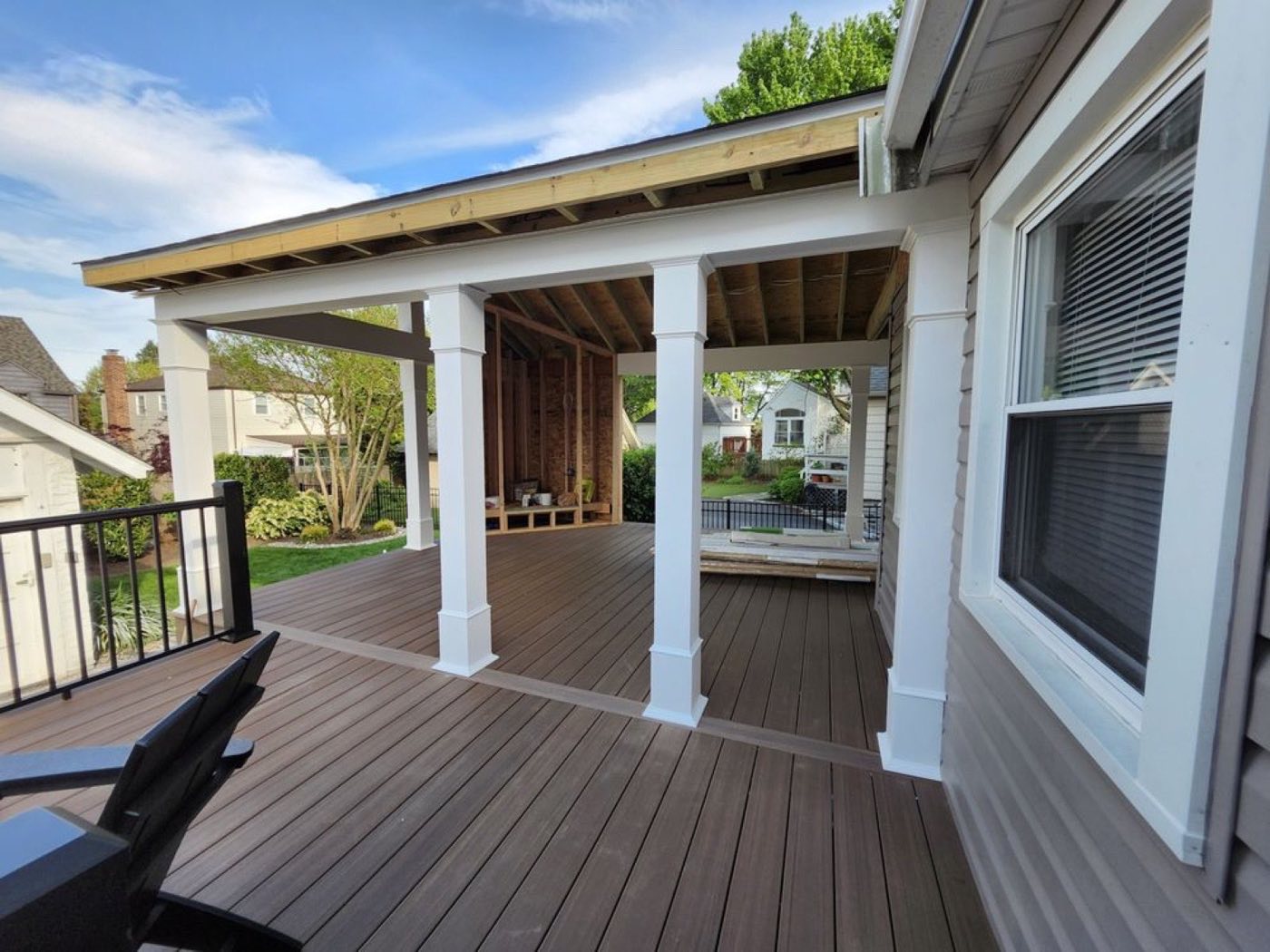 Composite deck with pergola built by FMA Constructions