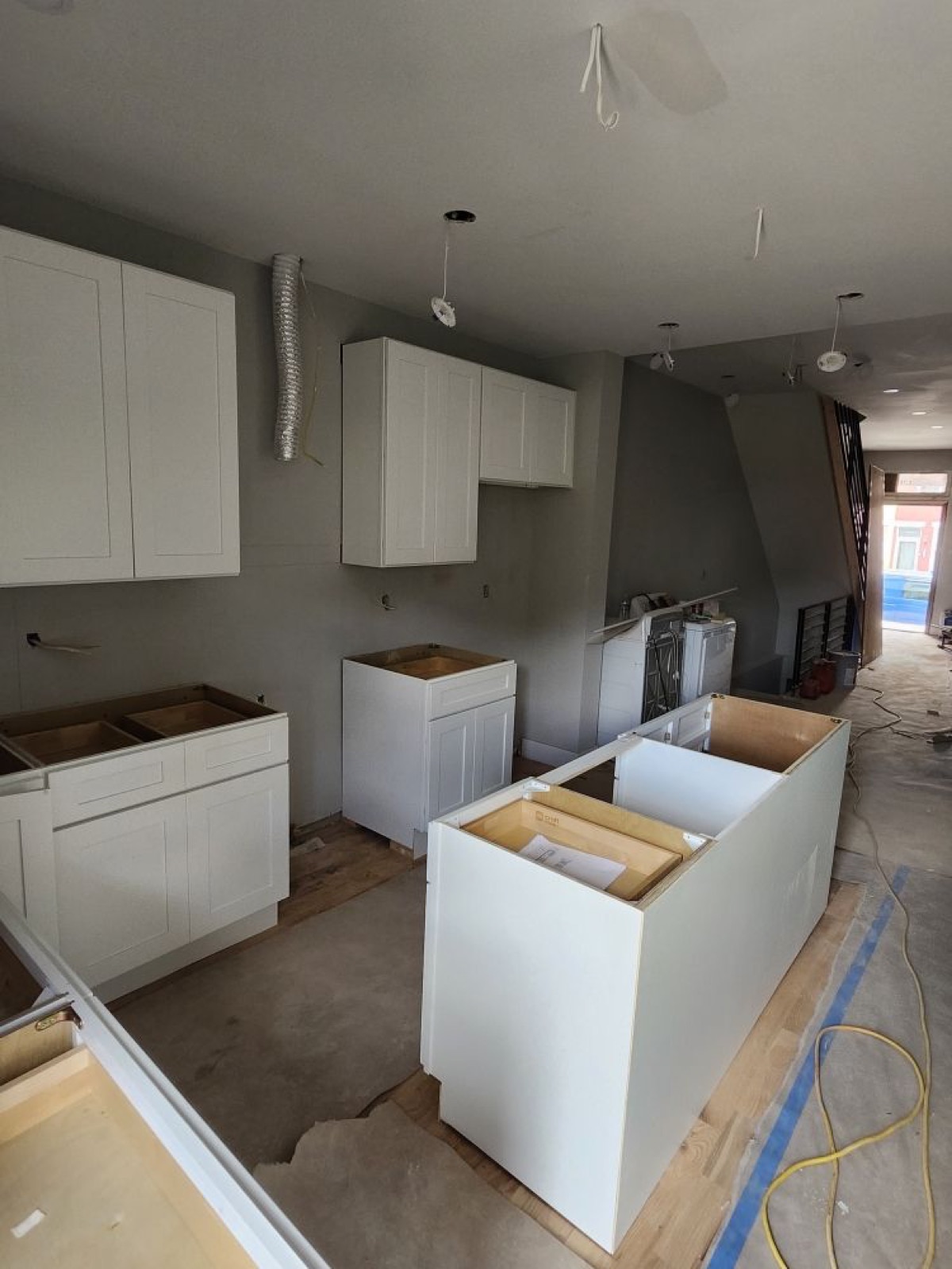 Kitchen island base build in progress